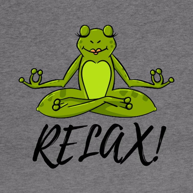 RELAX FROG IN YOGA POSITION by hatem